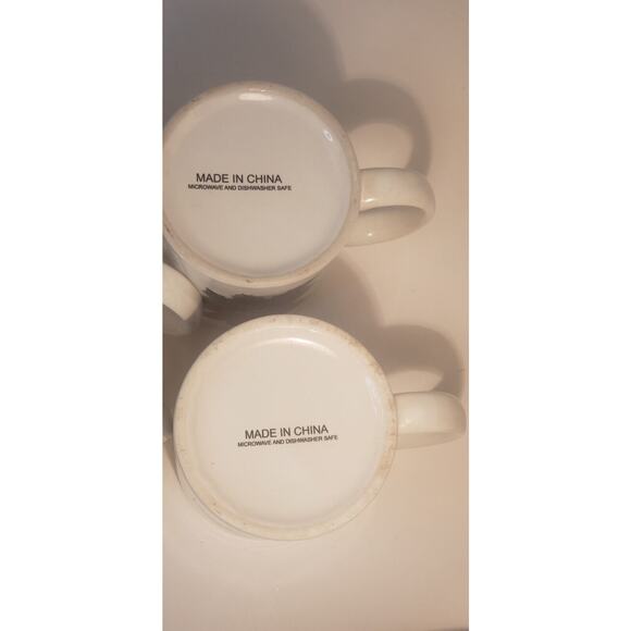 Set of 4 Poinsettia Coffee Mugs Holiday Christmas Floral White Red Green - Picture 10 of 14